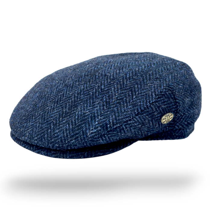 Harris Tweed Herringbone Wool Flat Cap
