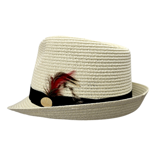Summer Paper Straw Trilby Hat