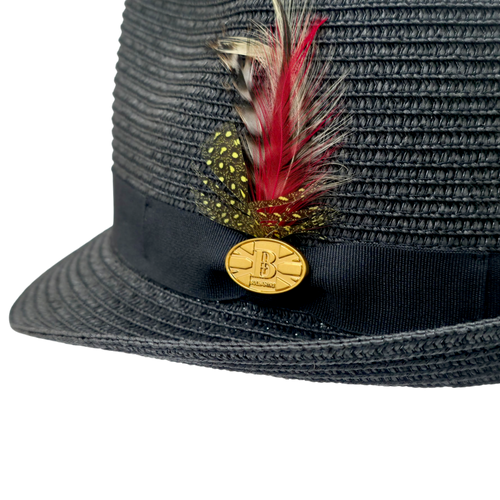 Summer Straw Trilby Hat