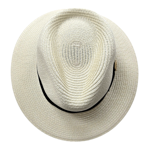 Bullantic Straw Fedora Hat With Band