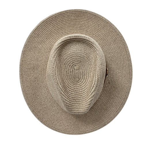 Summer Fedora Designed Wide Brim & Low Crown - Stone