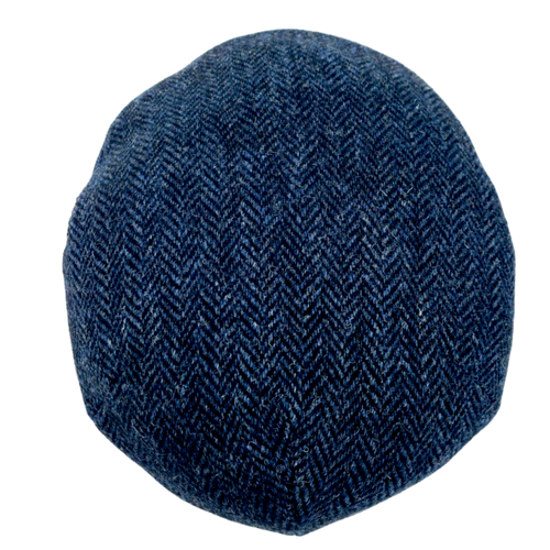 Harris Tweed Herringbone Wool Flat Cap
