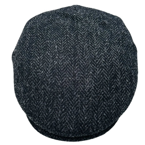 Harris Tweed Herringbone Wool Flat Cap