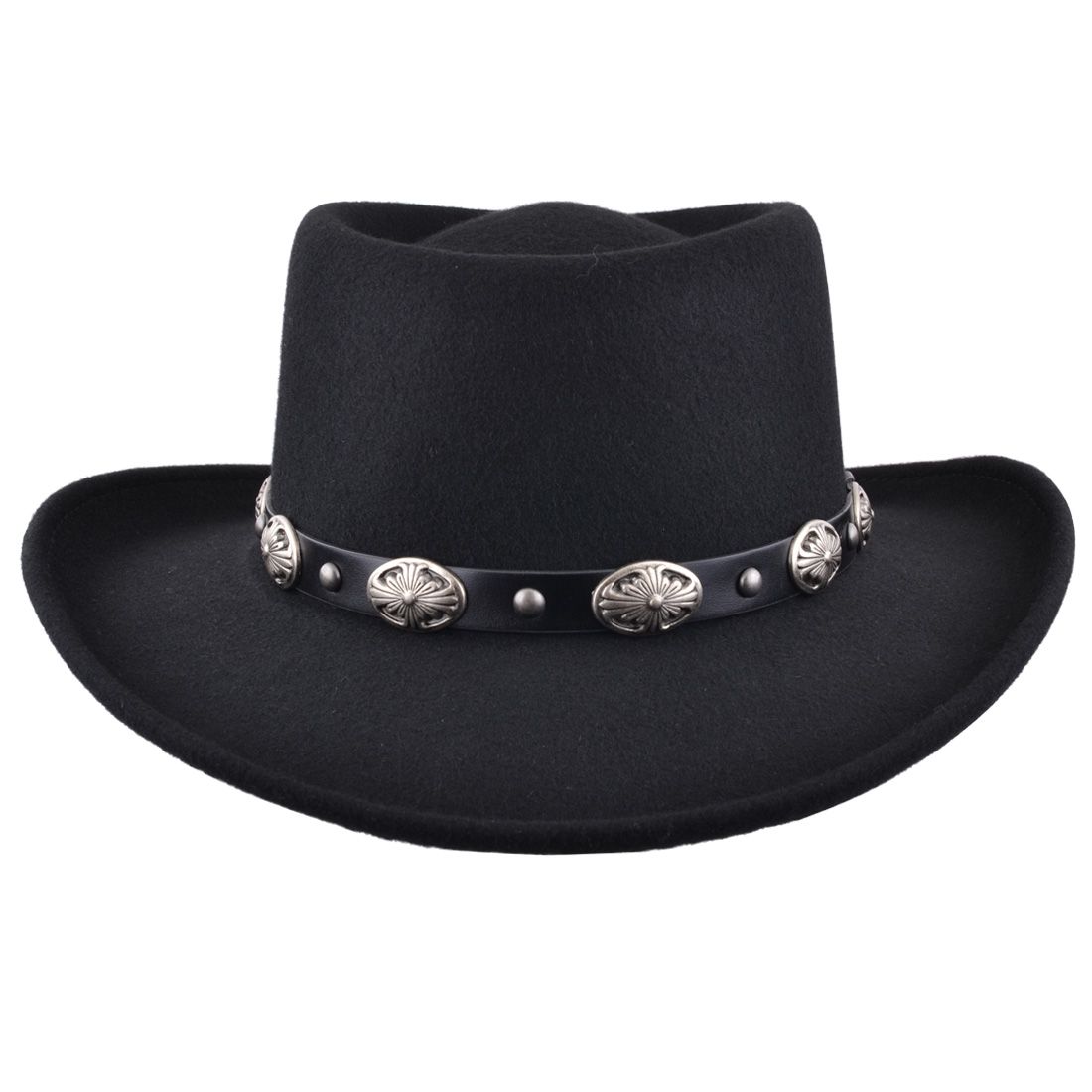 Premium Bullantic Maz Crushable Wool Felt Gambler Hat With Buckle Band