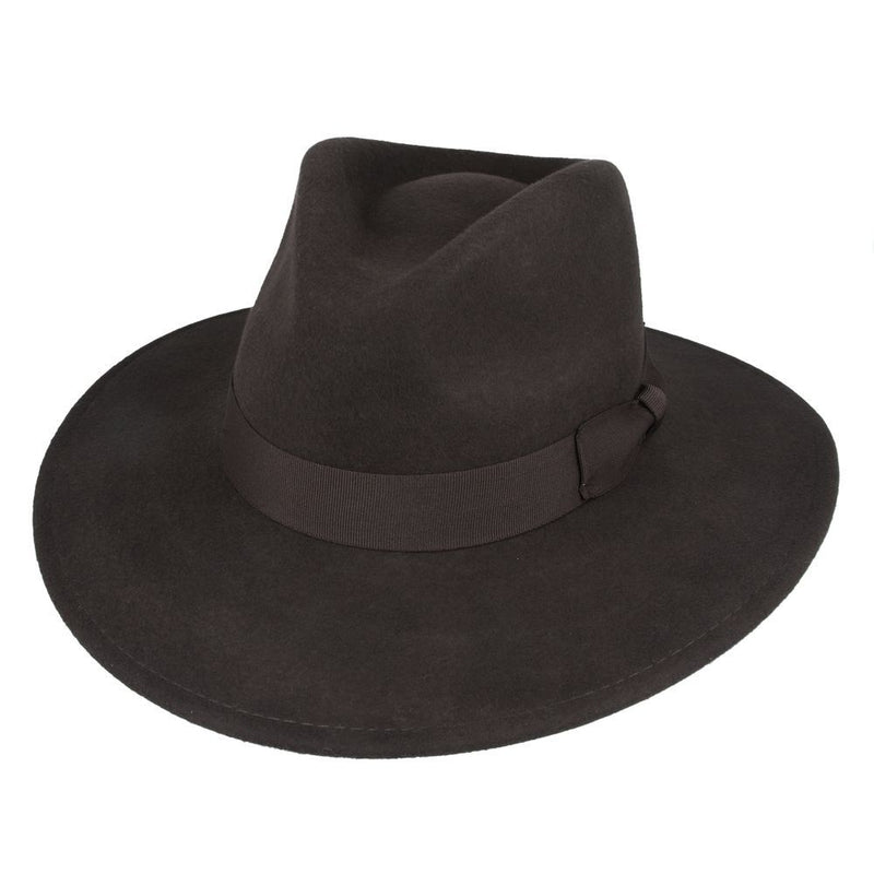Wide Brim Wool Crushable Fedora Hat