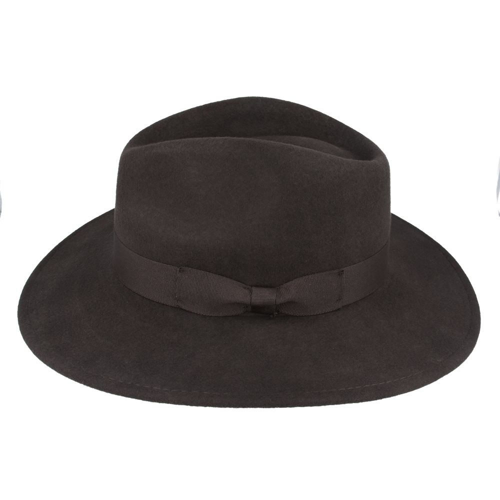 Bullantic Premium Maz Wide Brim Wool Crushable Fedora Hat