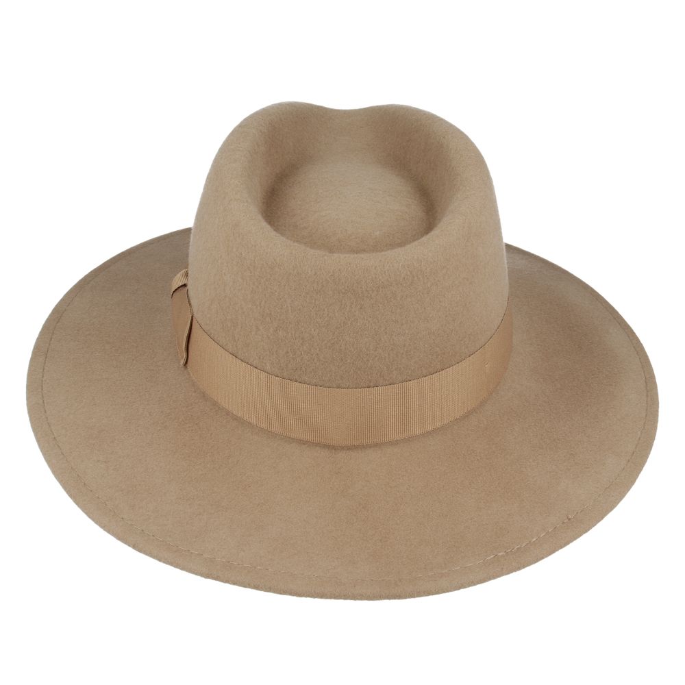 Bullantic Premium Maz Wide Brim Wool Crushable Fedora Hat