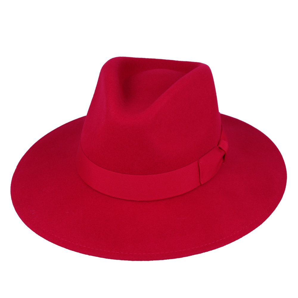 Bullantic Premium Maz Wide Brim Wool Crushable Fedora Hat