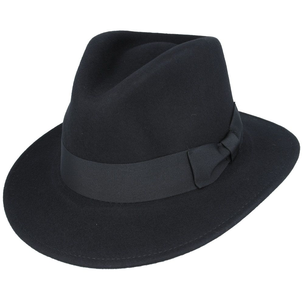 Bullantic Wool Felt Crushable Fedora Hat