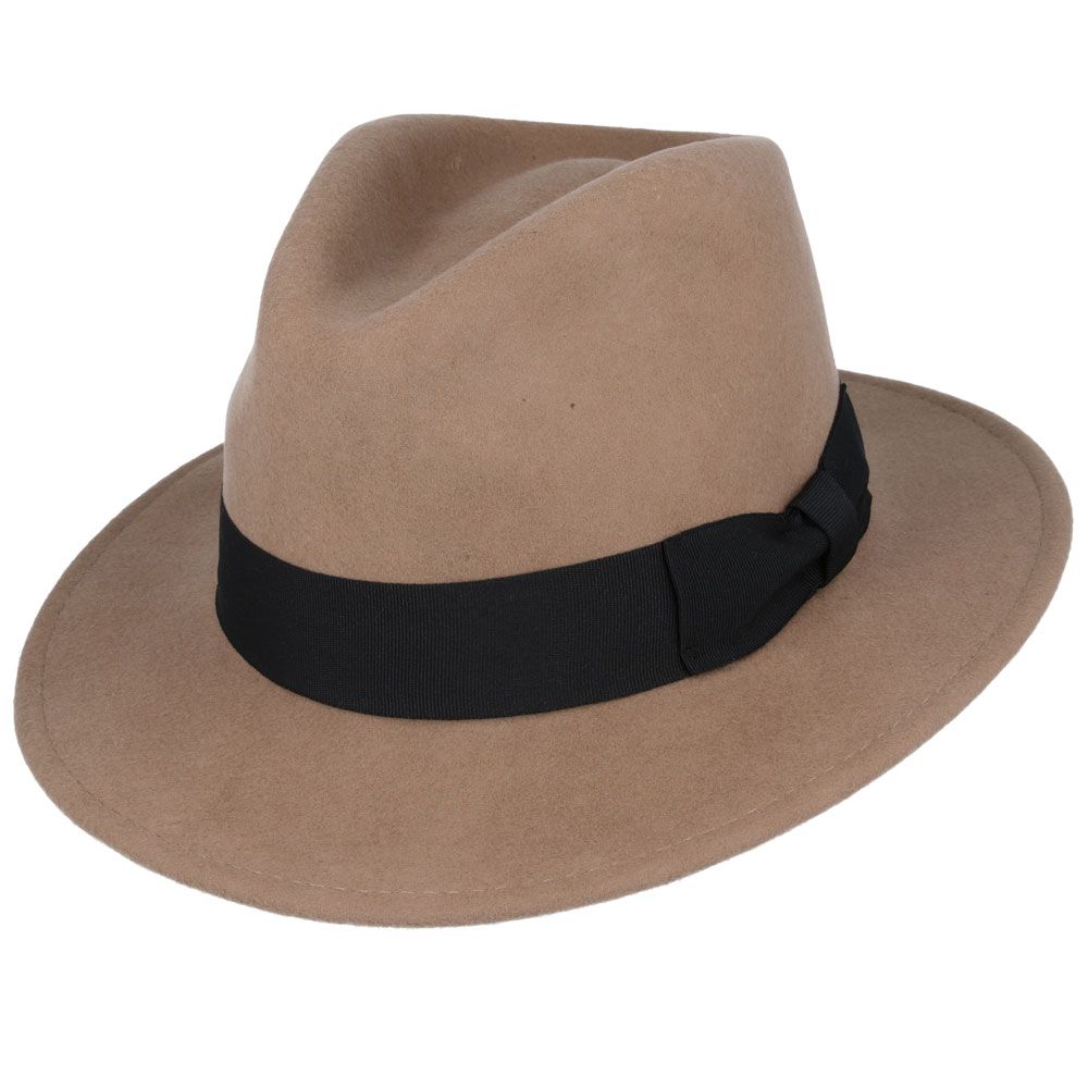 Bullantic Wool Felt Crushable Fedora Hat