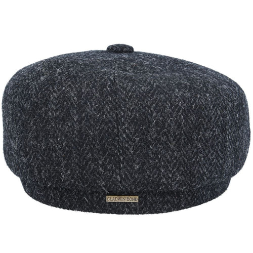 Harris Tweed Wool Herringbone Newsboy Cap