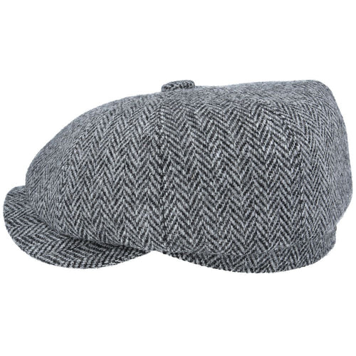 Harris Tweed Wool Herringbone Newsboy Cap