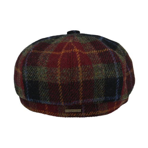 Bullantic - Premium Harris Tweed Burgundy Newsboy cap