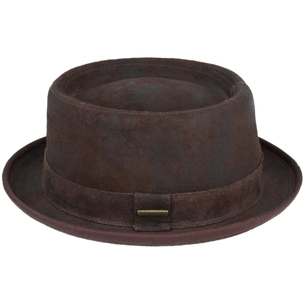 Premium Bullantic Gladwin Bond Leather Pork Pie Hat