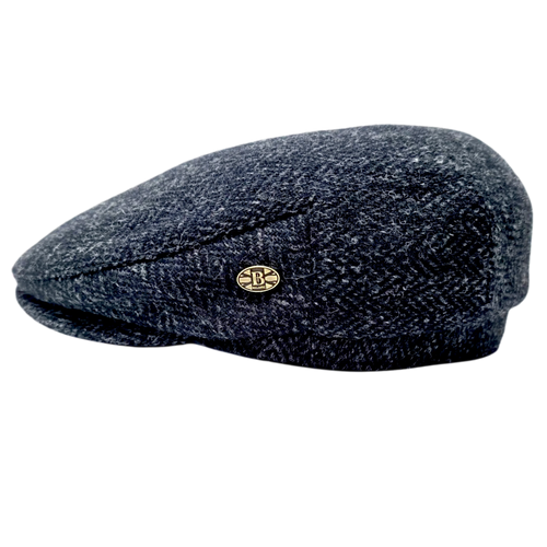 Harris Tweed Herringbone Wool Flat Cap