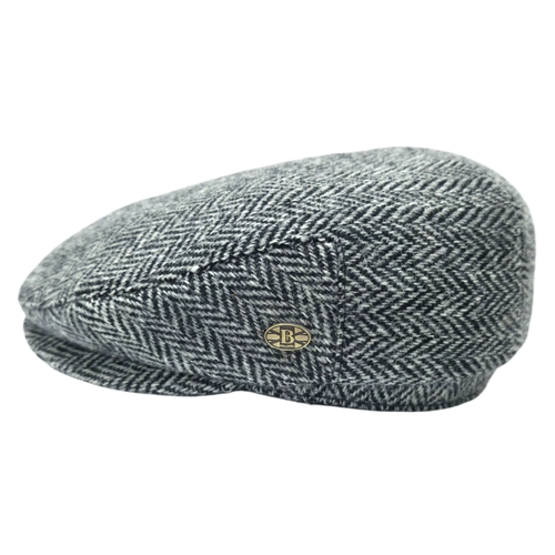 Harris Tweed Herringbone Wool Flat Cap