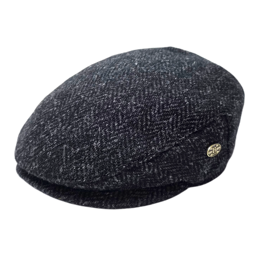 Harris Tweed Herringbone Wool Flat Cap