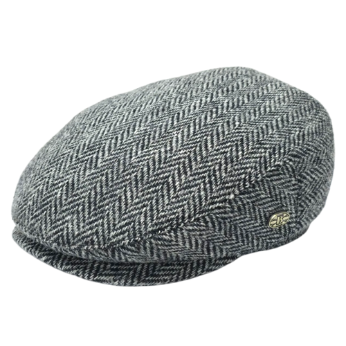 Harris Herringbone Wool Flat Cap
