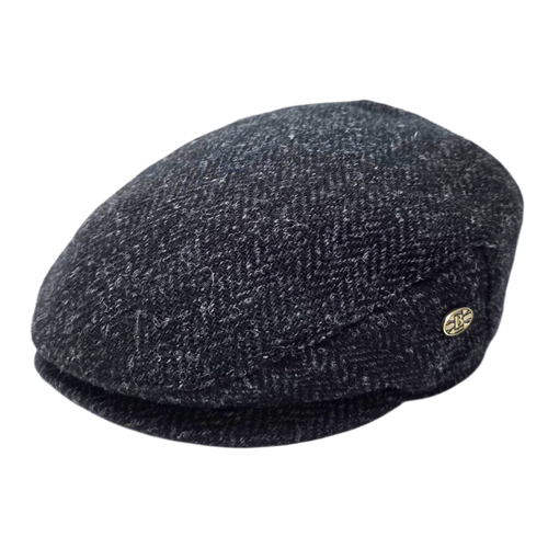 Harris Herringbone Wool Flat Cap