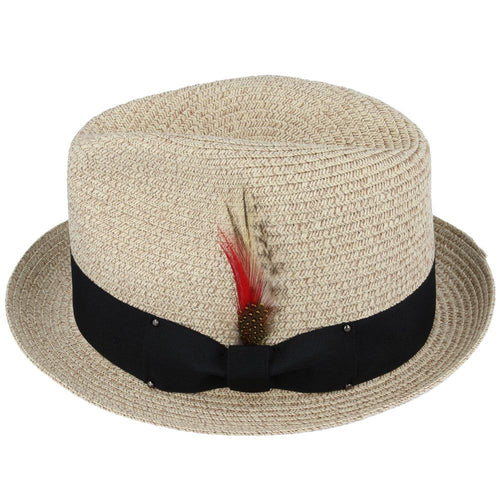 Bullantic Summer Straw C-Crown Fedora Hat