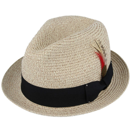 Bullantic Summer Straw C-Crown Fedora Hat