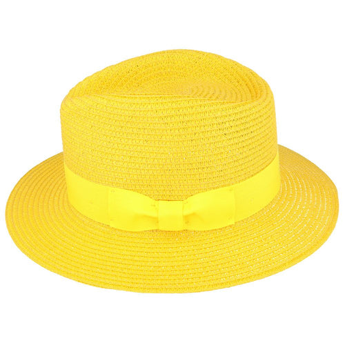 Summer Paper Straw Fedora Hat