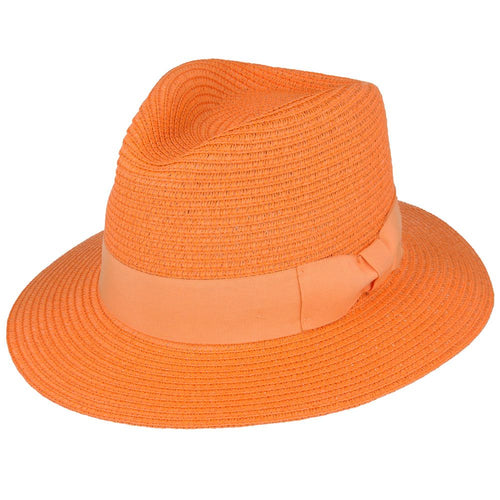 Summer Paper Straw Fedora Hat