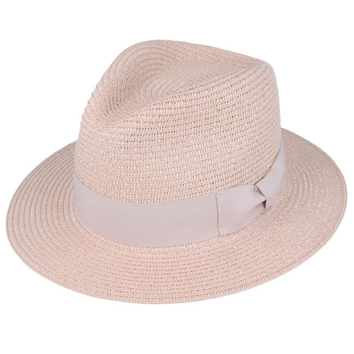 Summer Paper Straw Fedora Hat
