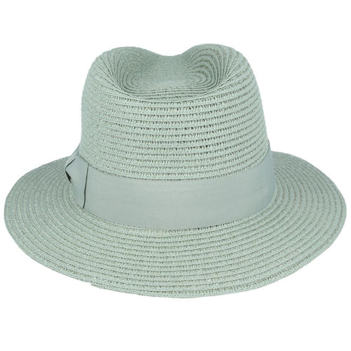 Summer Paper Straw Fedora Hat