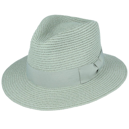 Summer Paper Straw Fedora Hat